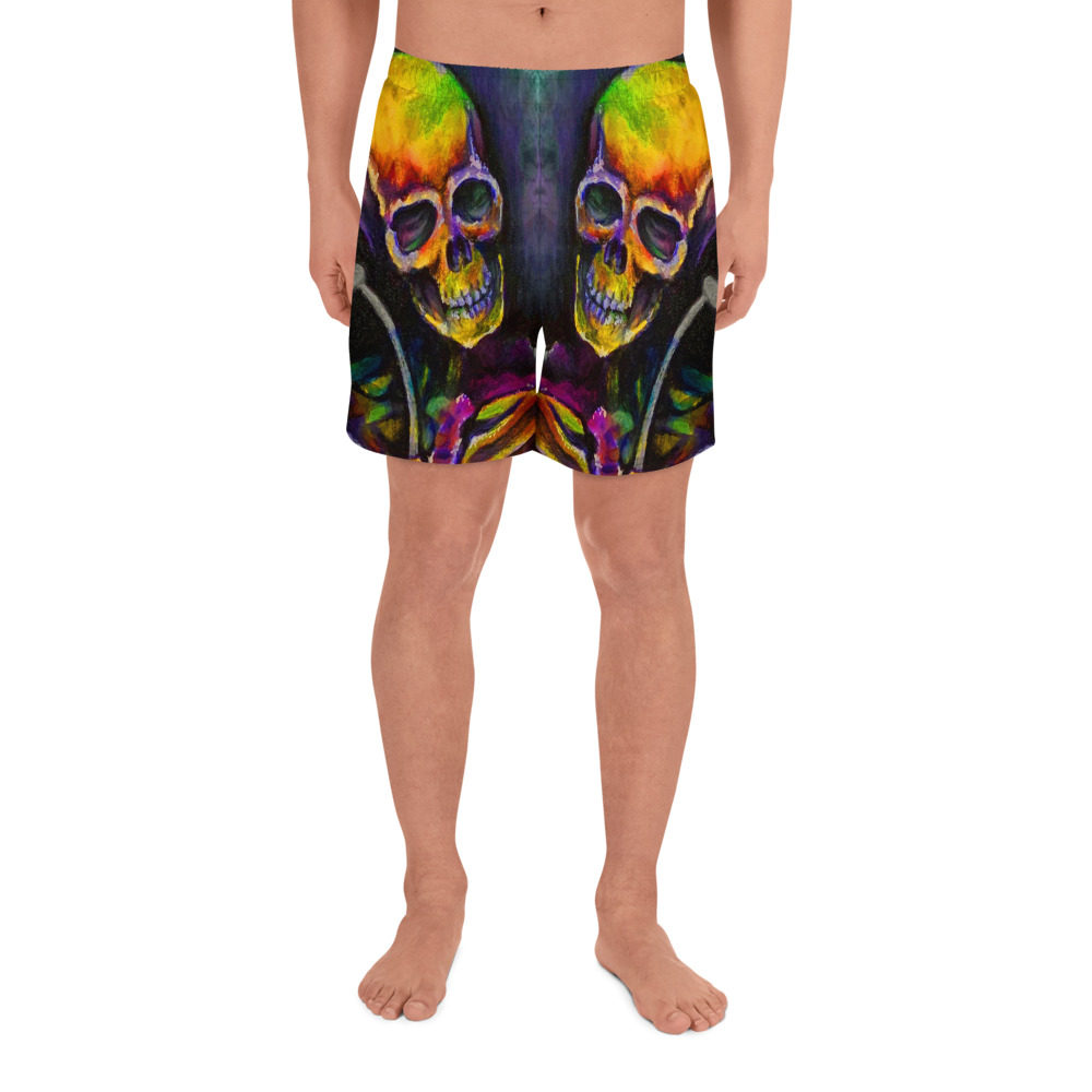 Skeleton Key Athletic Long Shorts - Satyr Moon Style