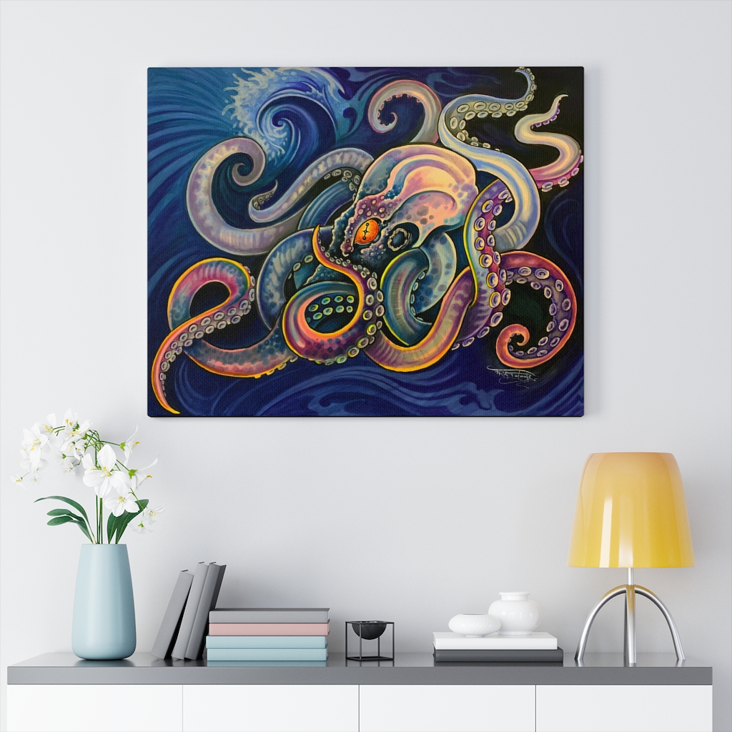 Giant Octopus Canvas Gallery Wraps - Satyr Moon Style